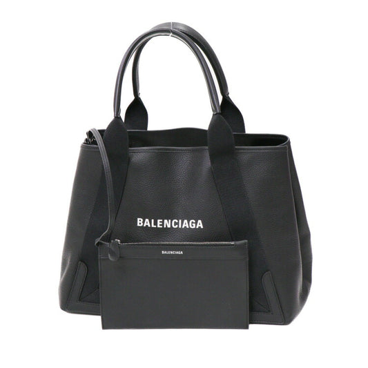 Balenciaga Navy Cabas M Leather Tote Bag