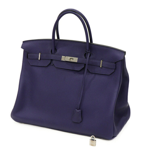 Hermes Birkin 40 Handbag Blue
