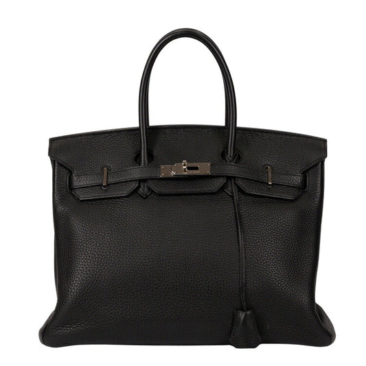 Hermes Birkin 30 Handbag Black Leather