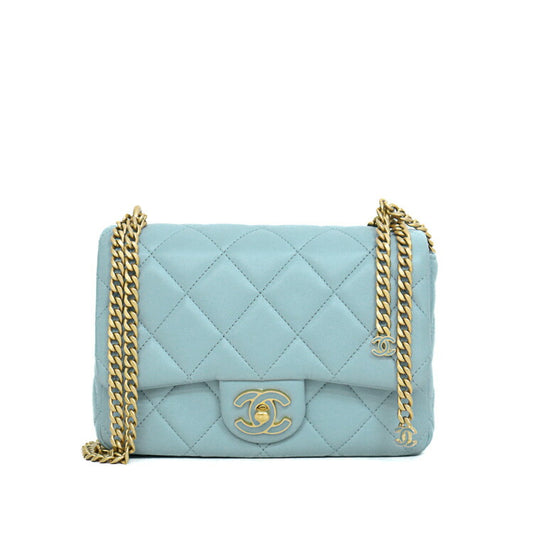 Chanel Matelasse Lambskin Double Chain Shoulder Bag