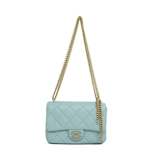 Chanel Matelasse Lambskin Double Chain Shoulder Bag