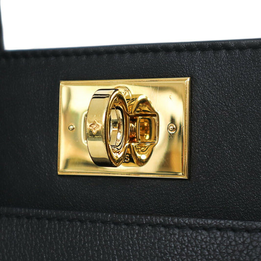 Louis Vuitton On My Side MM Tote Black Leather