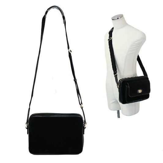 Gucci Suede Leather Interlocking G Logo Shoulder Bag