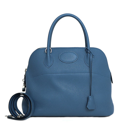 Hermes Bolide 31 Handbag Blue Azur