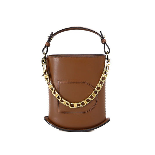Delvaux Calf Leather Mini Chain Bag