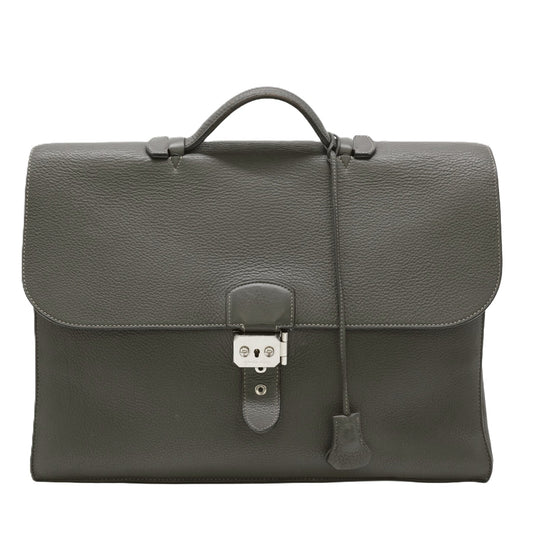 Hermes Leather Sac a Depeche 38 Briefcase