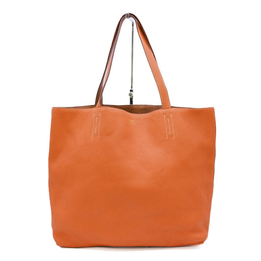 Hermes Double Sens 36 Tote Bag Gold Brown Orange