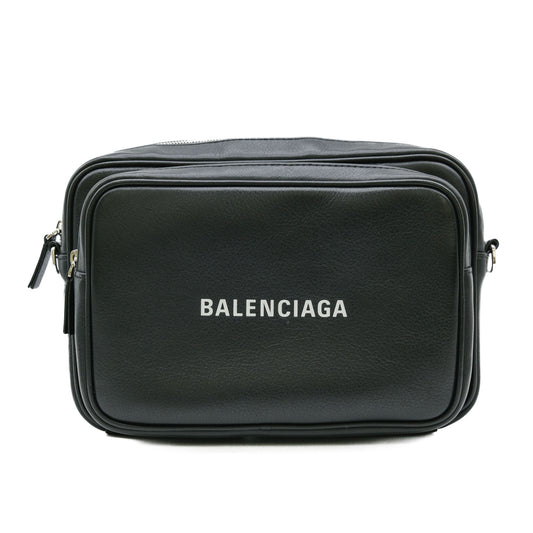 Balenciaga Leather Shoulder Bag Everyday Black