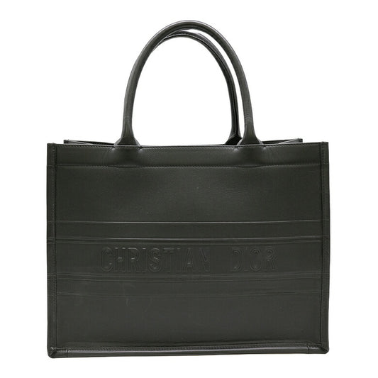Dior All Leather Book Tote Bag Black