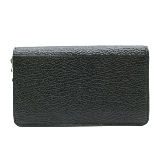 Maison Margiela Leather Chain Wallet Shoulder Bag Black