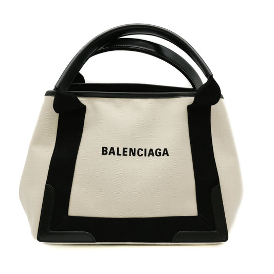 Balenciaga Navy Cabas S Tote Bag
