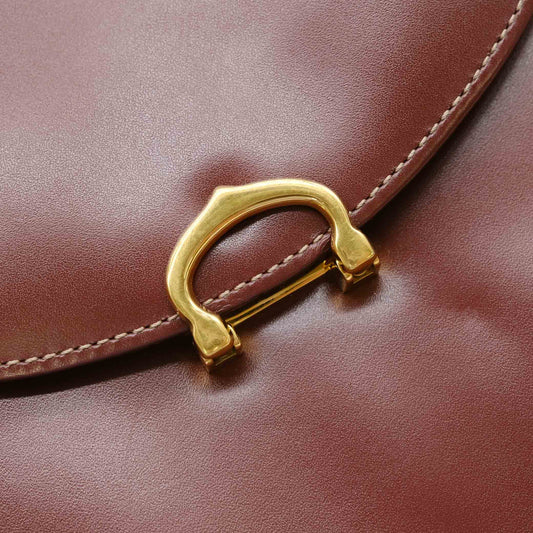 Cartier Must Line Leather Handbag Bordeaux