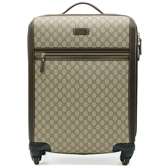 Gucci GG Supreme Canvas Leather Suitcase