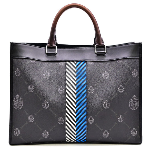 Berluti Ulis Small 2way Venetian Leather Tote Bag Black