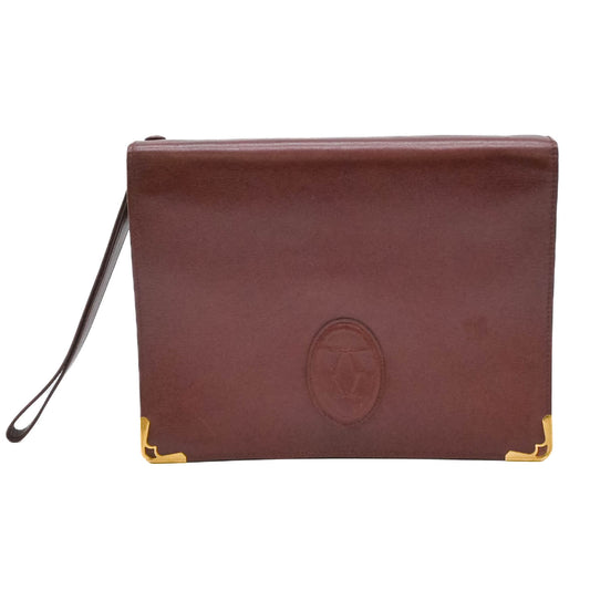 Cartier Must Line Leather Clutch Bag