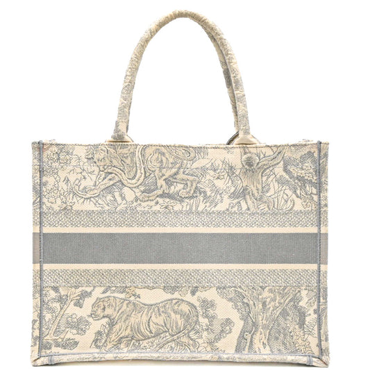 Dior Book Tote Medium Oblique Embroidery