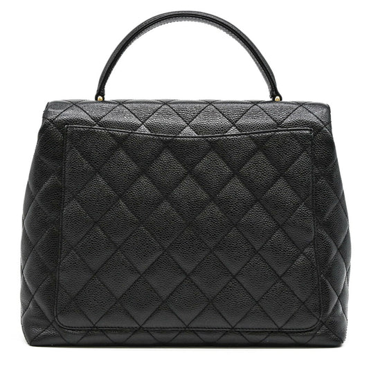 Chanel Caviar Skin Tote Handbag Black