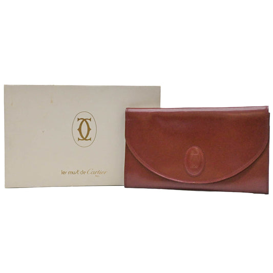 Cartier Clutch Bag Bordeaux Red