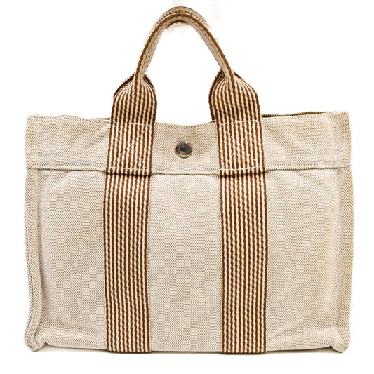 HERMES Canvas New Fourre-Tout PM Tote Bag