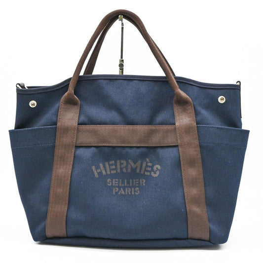 Hermes Canvas Sac de Pansage Groom Tote Bag