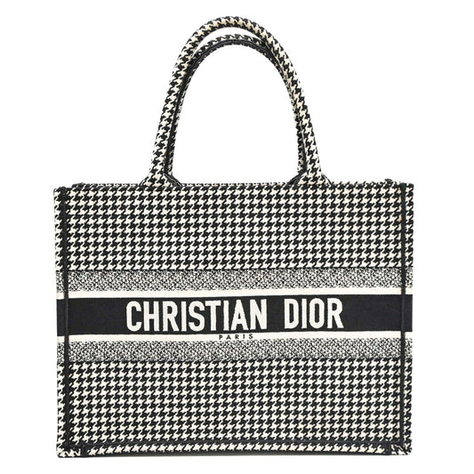 Dior Book Tote Medium Houndstooth Bag