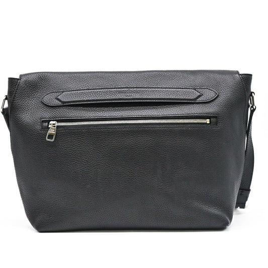 Louis Vuitton Marius Leather Messenger Bag Black