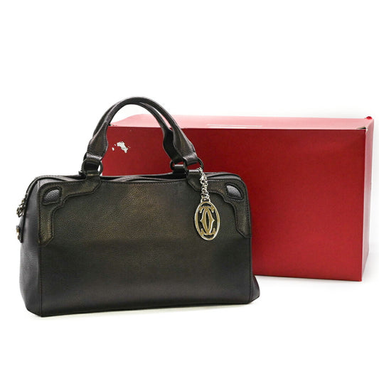 Cartier Marcello Leather Handbag Black