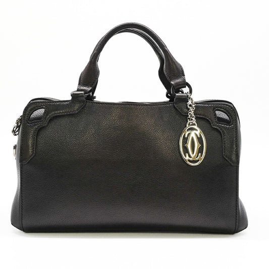 Cartier Marcello Leather Handbag Black