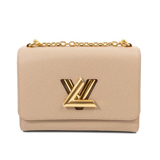 Louis Vuitton Twist MM Crossbody Bag Beige