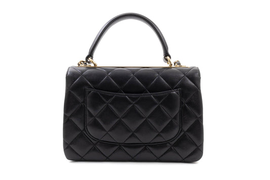 Chanel Lambskin Top Handle Flap Bag