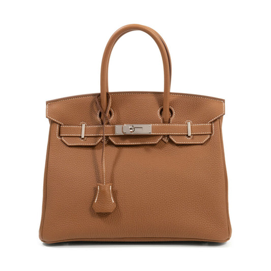 Hermes Birkin 30 Handbag Brown Silver Hardware