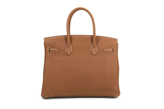 Hermes Birkin 30 Handbag Brown Silver Hardware