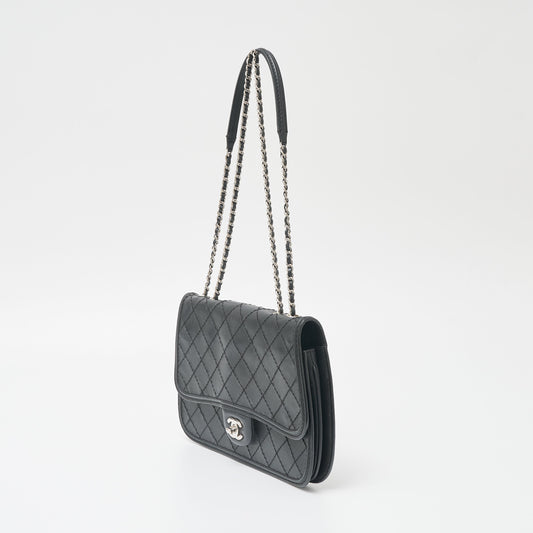 Chanel Wild Stitch Calfskin Chain Shoulder Bag