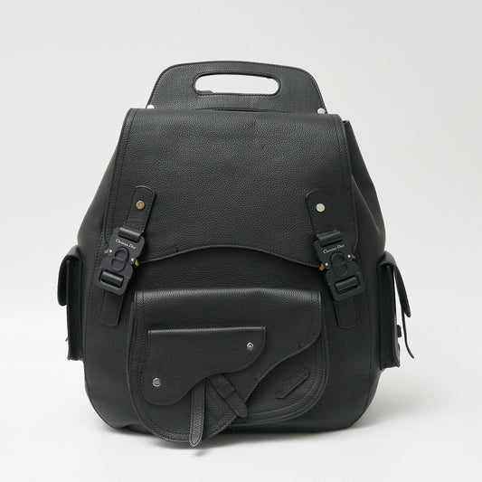 Dior Leather Maxi Backpack Roller Coaster Saddle