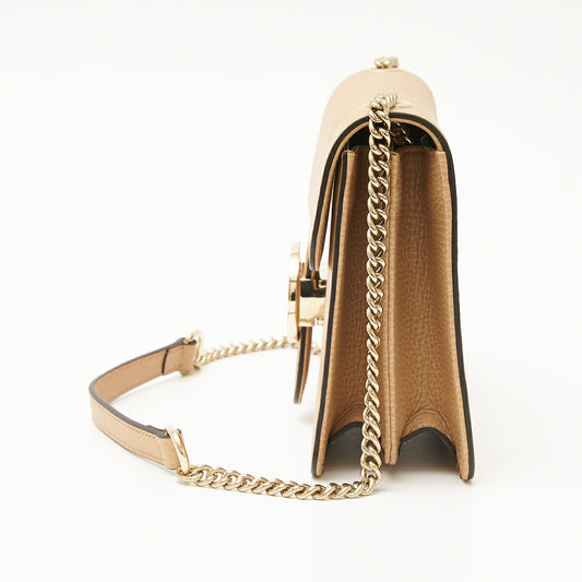 Gucci Leather Interlocking G Chain Shoulder Bag