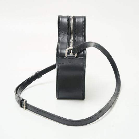 Celine Small Etoile Leather Shoulder Bag Black White