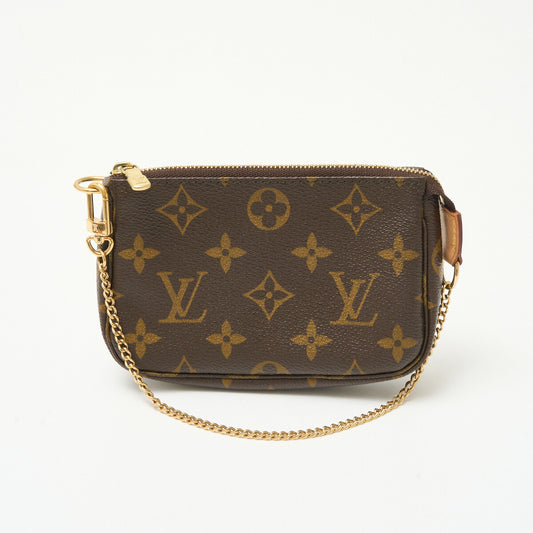 Louis Vuitton Monogram Canvas Leather Mini Pochette M58009