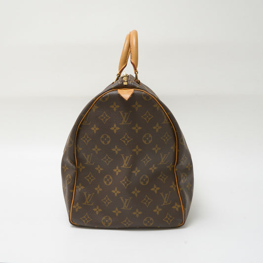 Louis Vuitton Monogram Canvas Leather Keepall 50