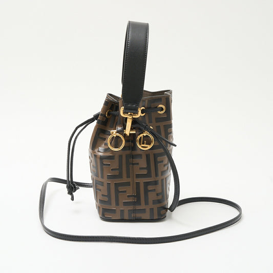 Fendi Mon Tresor Bucket Bag Calf Leather Suede