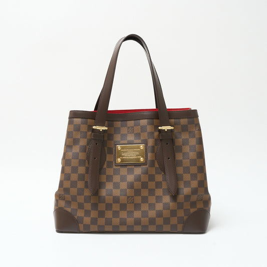 Louis Vuitton Damier Ebene Canvas Leather Tote