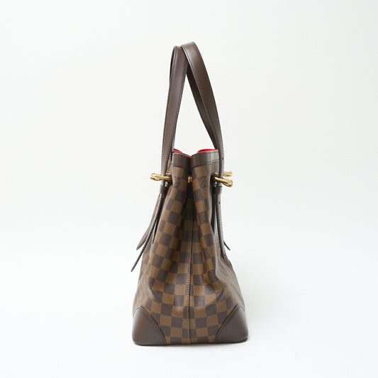 Louis Vuitton Damier Ebene Canvas Leather Tote