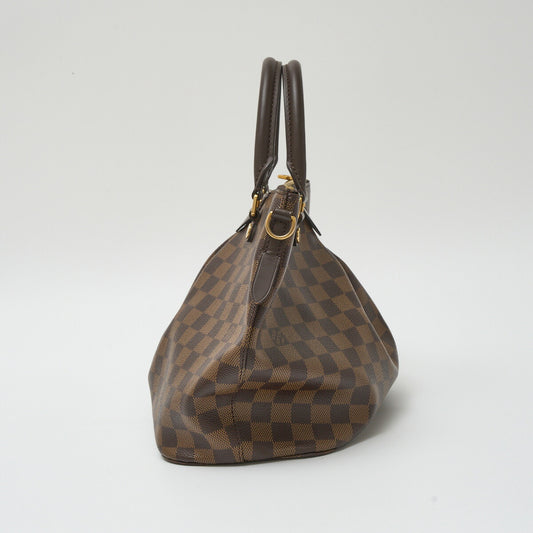 Louis Vuitton Siena MM Damier Ebene Canvas Leather Bag