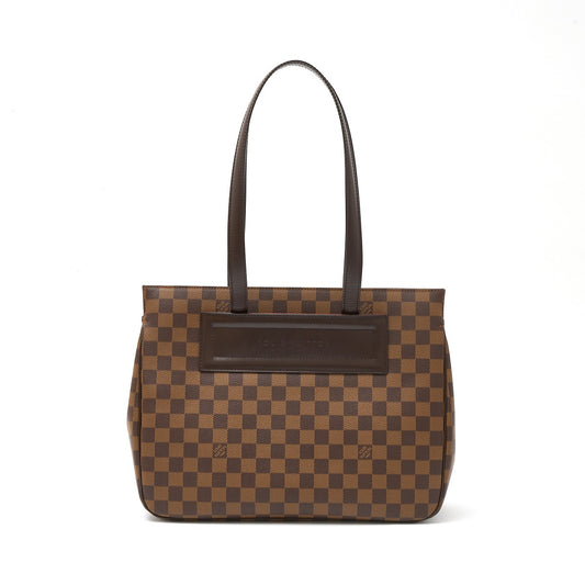 Louis Vuitton Damier Ebene Canvas Leather Tote