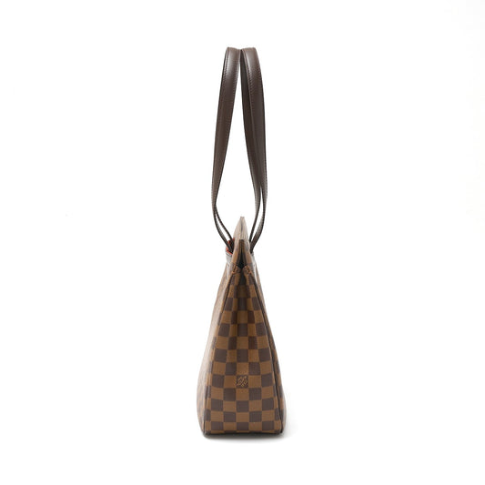 Louis Vuitton Damier Ebene Canvas Leather Tote