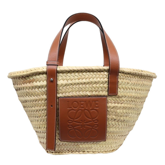 Loewe Anagram Basket Bag Palm Leaf Calf