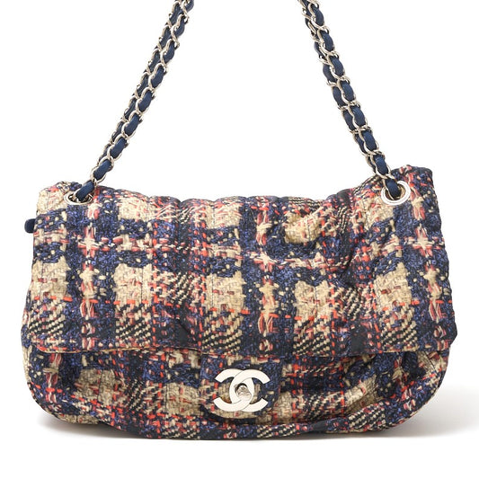 Chanel Tweed Print Chain Shoulder Bag