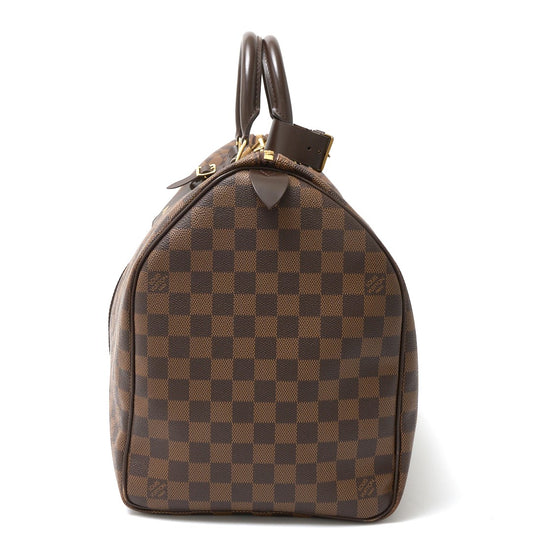 Louis Vuitton Damier Ebene Leather Keepall 50 Bag