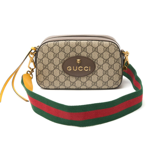 Gucci GG Supreme Canvas Leather Messenger Bag