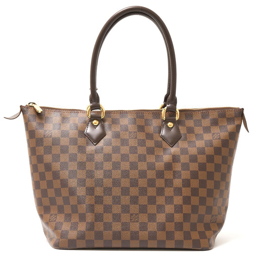 Louis Vuitton Damier Ebene Canvas Leather Saleya MM Tote