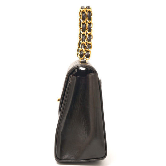 Chanel Lambskin Chain Handle Matelasse Handbag